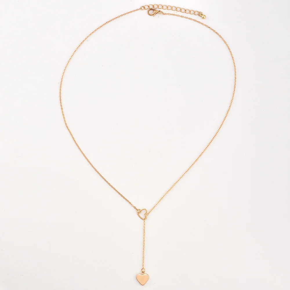 Женское Ожерелье с кулоном Персиковое сердце простое колье оптовая продажа |