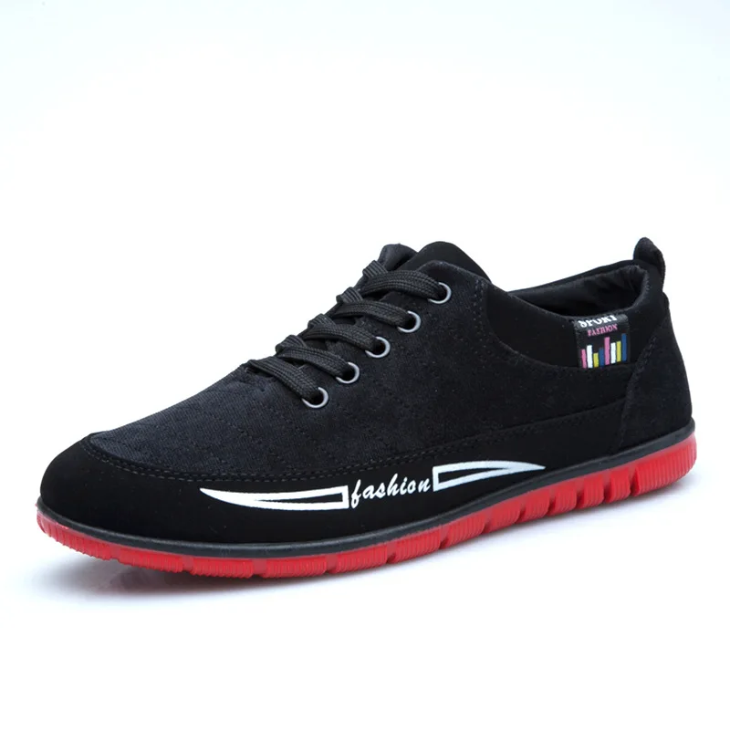 New Classic Men Fashion Casual Shoes Flats Lace-Up Canvas Breathable Sneakers Size 39-44 | Обувь