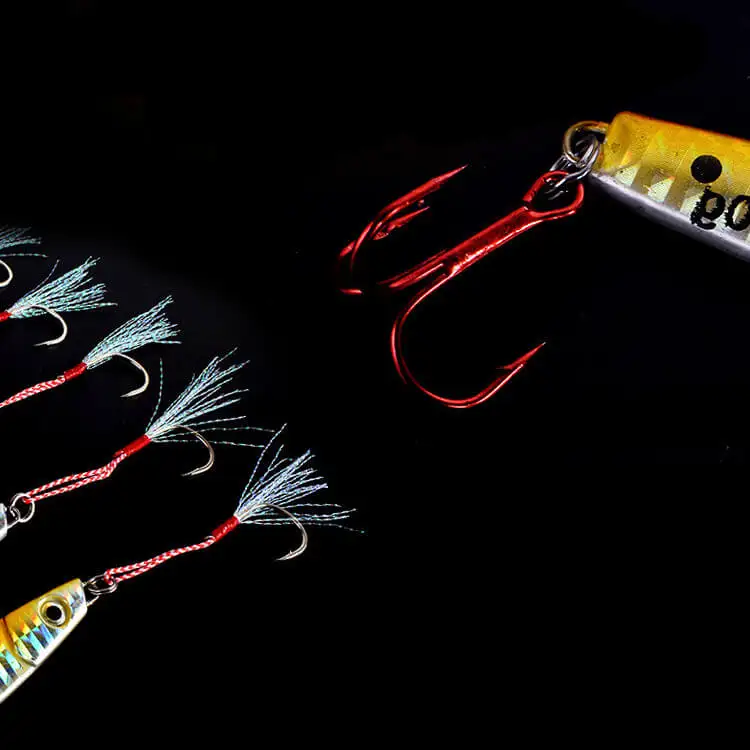 

5pcs 25g/40g/60g Glow Butterfly Jigs Knife Slow Jig Fishing Lures Baits with Feather & Treble Hook Artificial Crankbait Swimbait