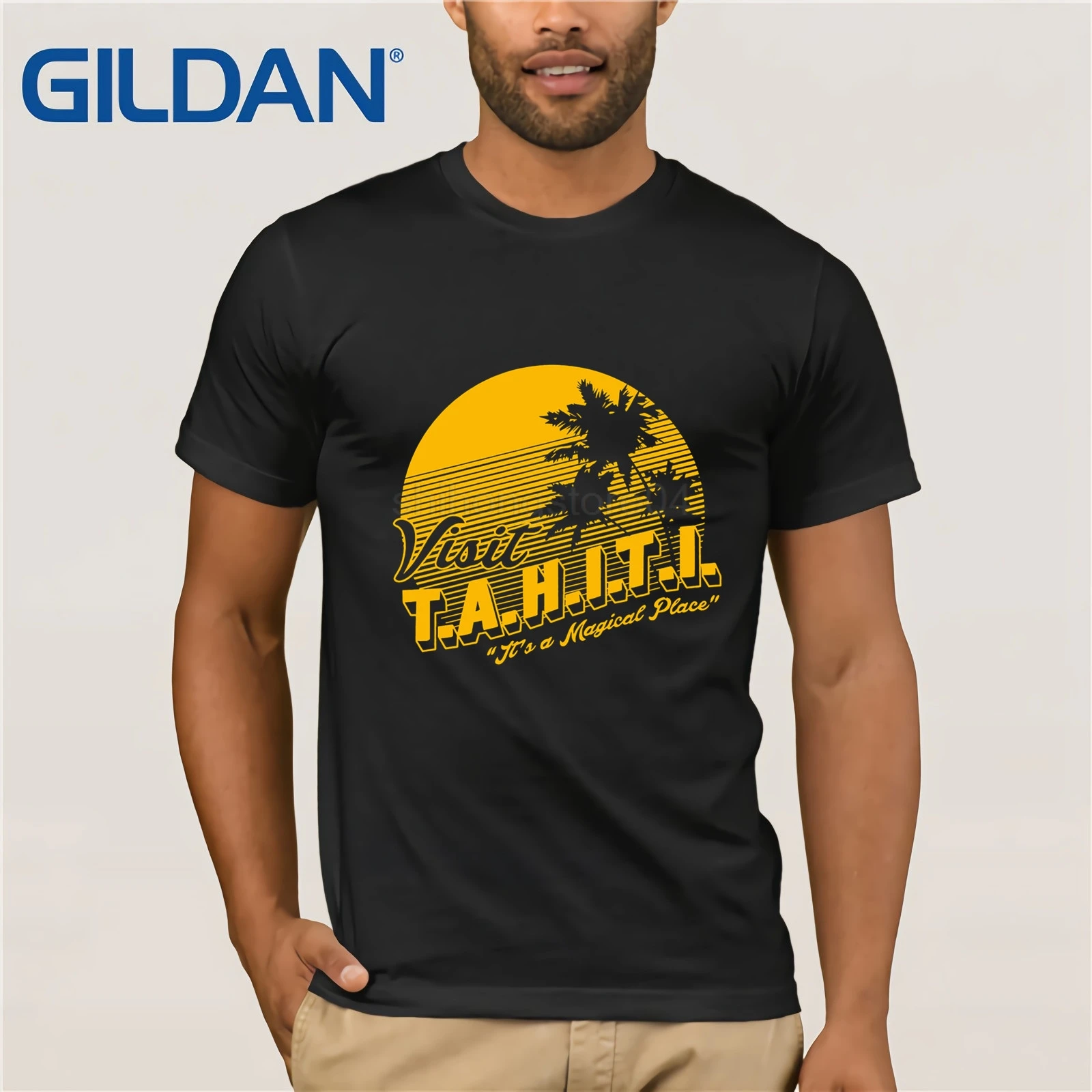 Ревелские агенты на пляже посетите Tahiti|Мужские футболки| |