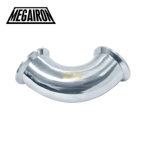 Санитарный наконечник MEGAIRON, 2 дюйма, внешний диаметр 51 мм, угол 90 градусов, тройной зажим, фитинги из нержавеющей стали SS316