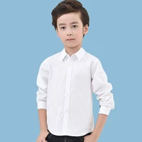 boys shirts new solid long sleeve gentle boys formal shirts for children clothes teenagers school uniform 6 8 10 12 14 years top