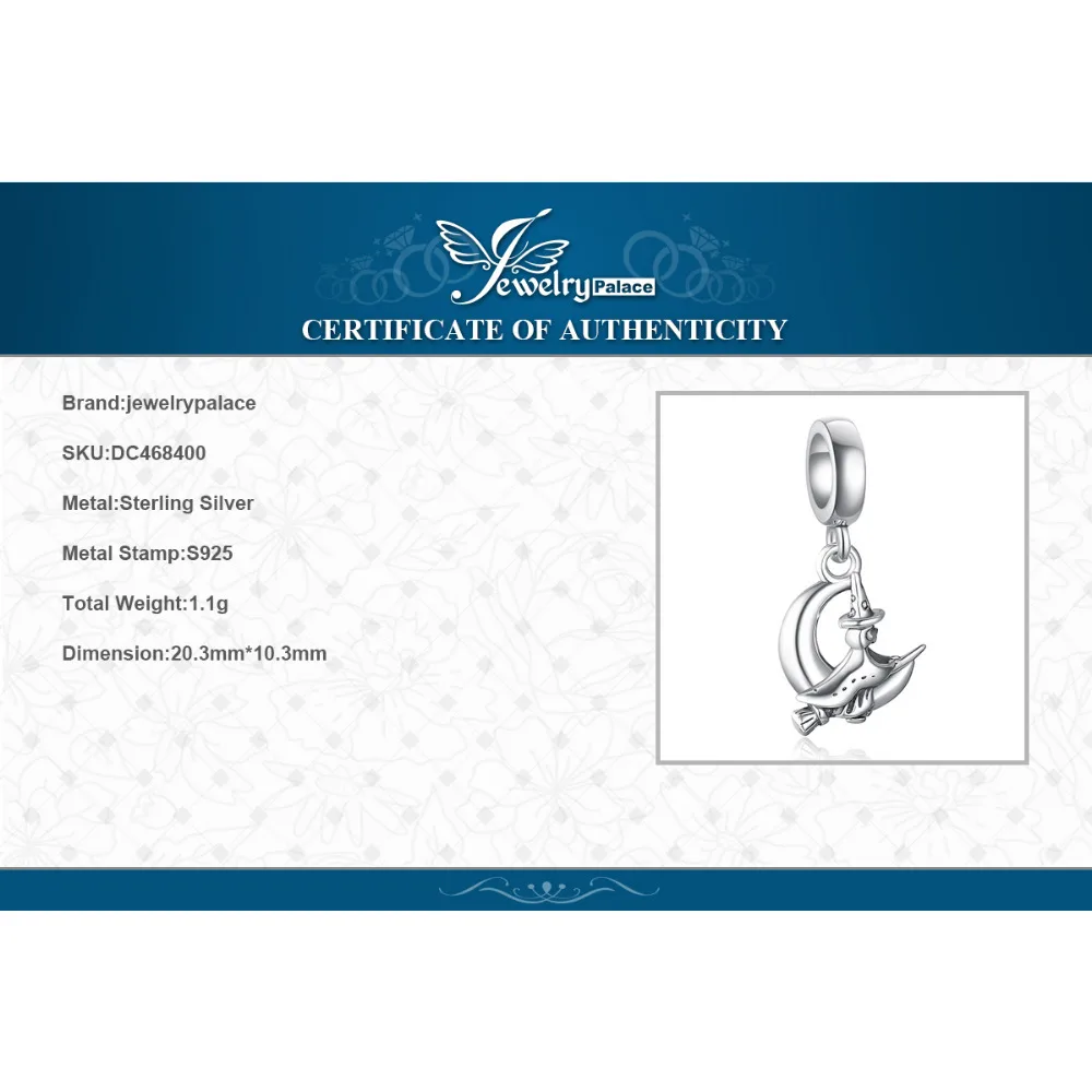 JewelryPalace 925 пробы Серебряная Магия любовь Ведьма Шарм бусины для мамы и дочки Лидер продаж красивые подарки