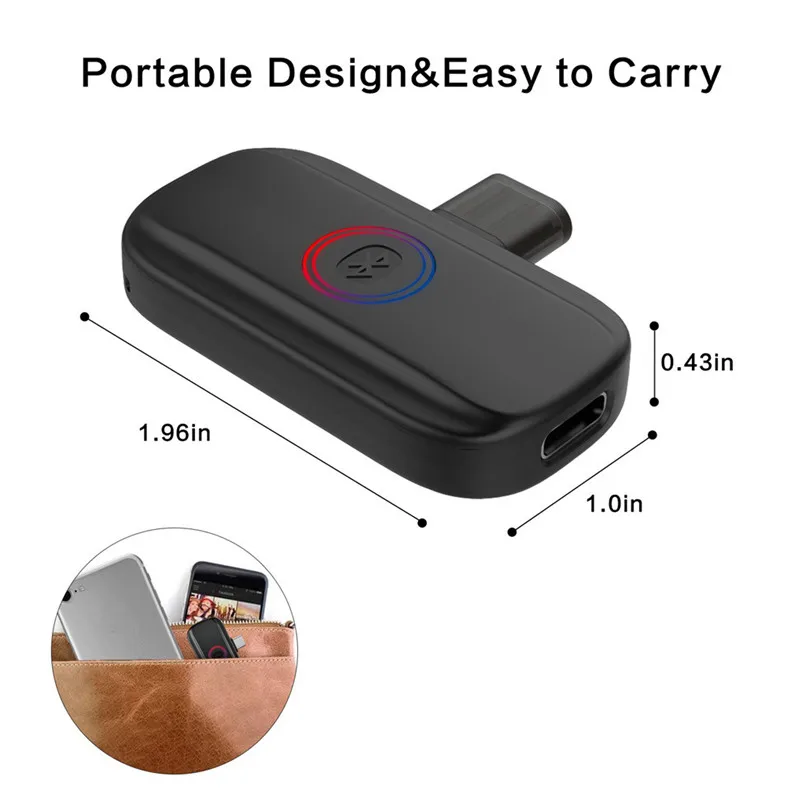 Bluetooth аудио передатчик Type c с поддержкой PS4 для коммутатора ПК использования в