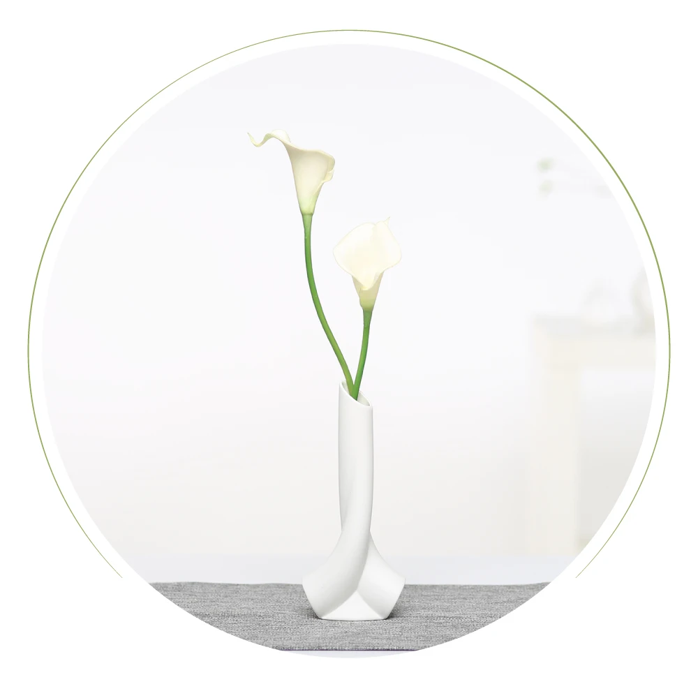 

The flask Vases Ceramic White Tabletop Vase Home Decoration vase Fashion Modern vases