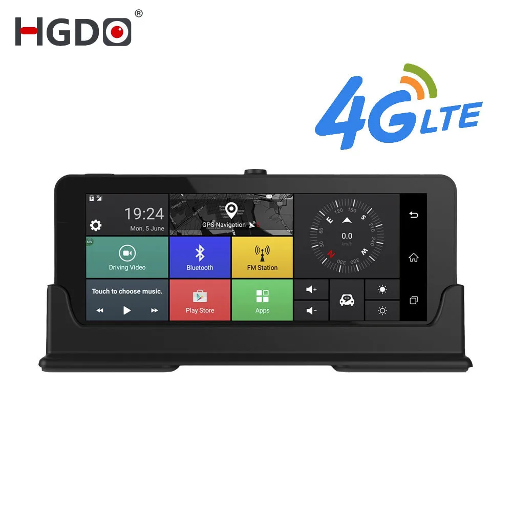 HGDO 7 дюймов двойной объектив Автомобильный видеорегистратор Android 3G зеркало