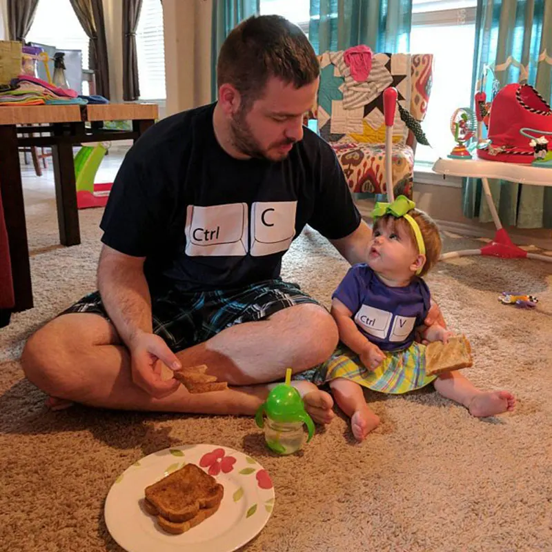 Одежда сочетающаяся с сочетанием клавиш ctrl c v для семьи комплект папы мамы и