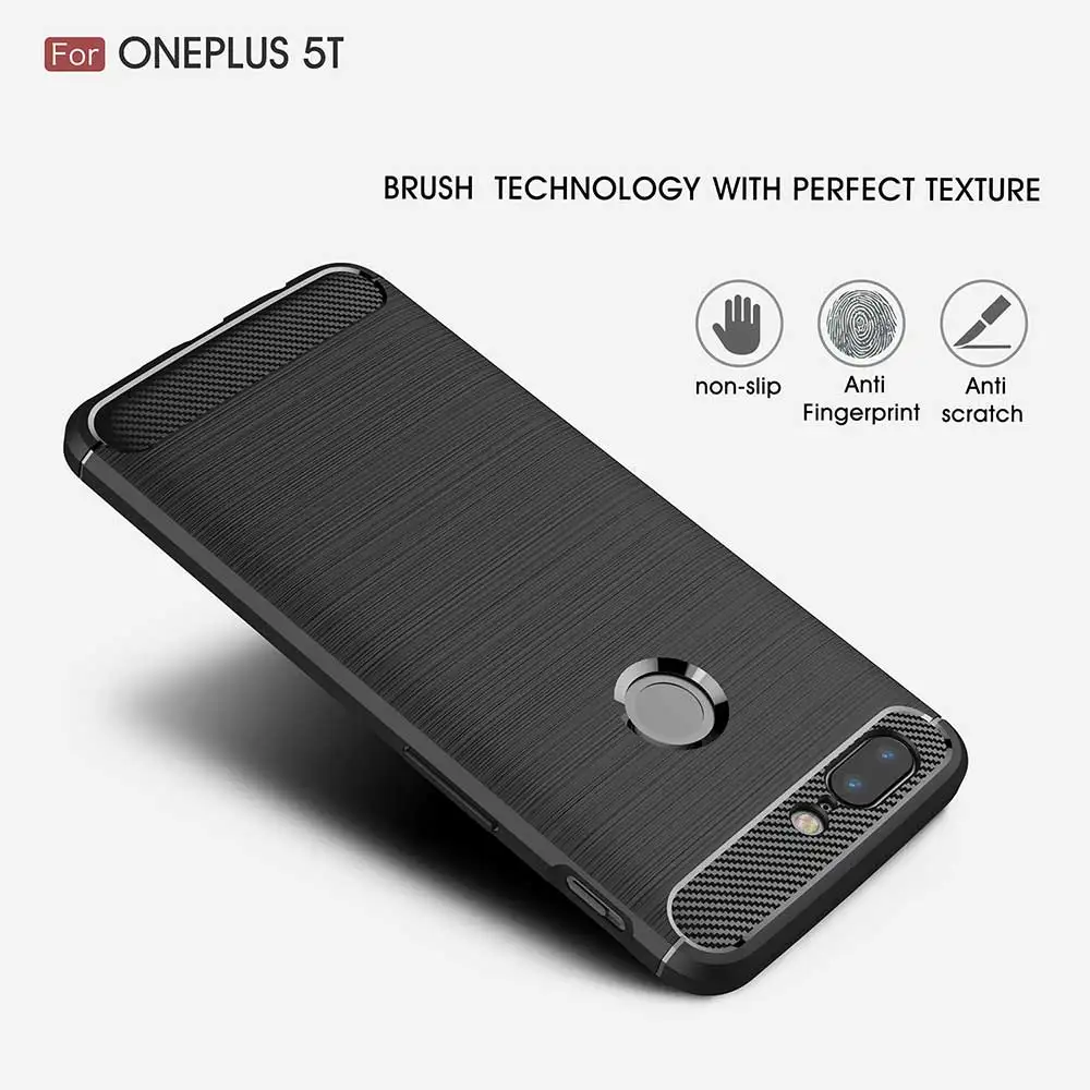 Чехол для Oneplus 5 T роскошный противоударный мягкий силиконовый чехол из