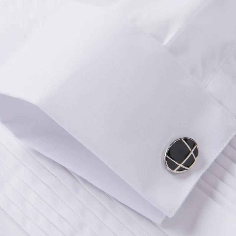 Мужская Однотонная рубашка с длинным рукавом Классическая формальная отложным