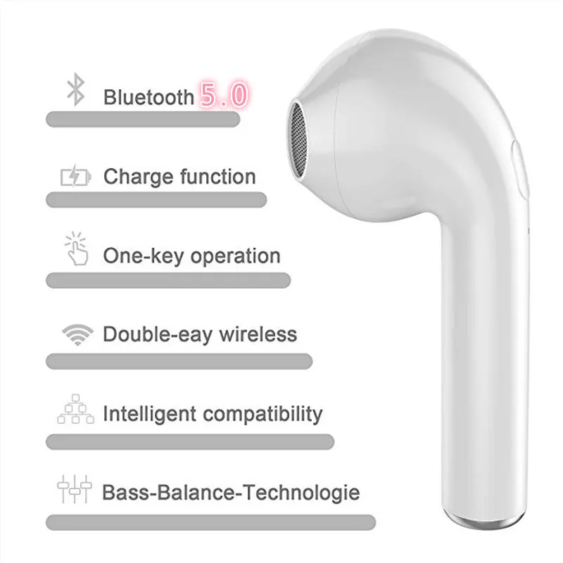 I7s TWS наушники air Mini беспроводные Bluetooth наушники стерео вкладыши гарнитура микрофон для Iphone Xiaomi всех смартфонов i10 i12 i30