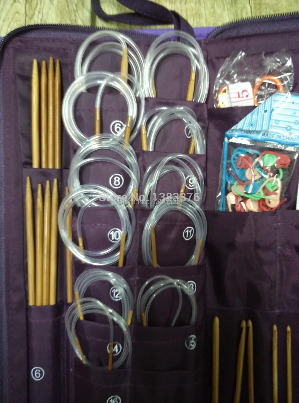 Набор вязальных игл круглых вязаных крючков из бамбука прямые иглы набор ручных