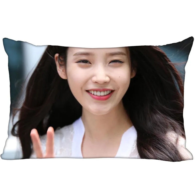 Горячая KPOP IU Lee Ji Eun Наволочка декоративная наволочка на молнии атласная на заказ Ваш образ больше размера