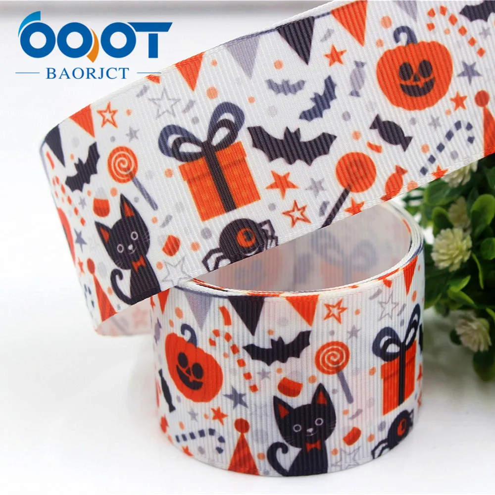 OOOT BAORJCT 178179 38 мм мультфильм Хэллоуин печатная корсажная лента аксессуары для