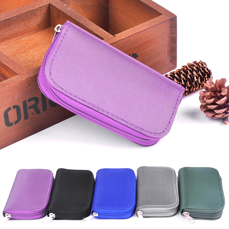1 шт. черный 22 SDHC MMC CF Micro карта памяти чехол на молнии защитный кошелек|holder wallet|card