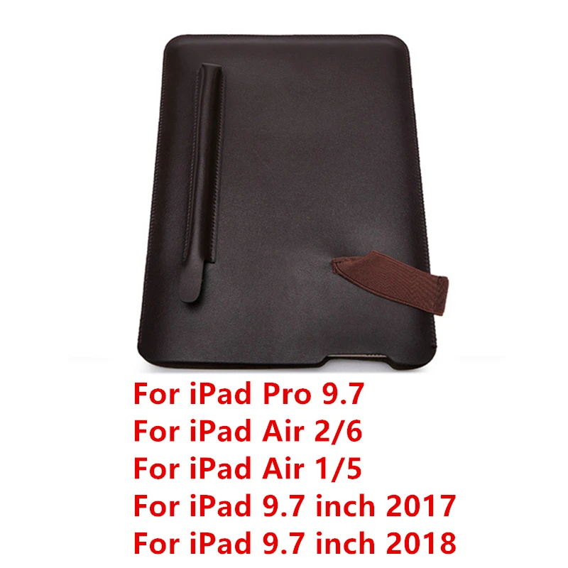 Премиум из искусственной кожи для iPad 9,7 чехол для планшета сумка для iPad Air 2 1 Pro 9,7 10,5 12,9 чехол с карандашом - Цвет: Deeply Brown 9.7