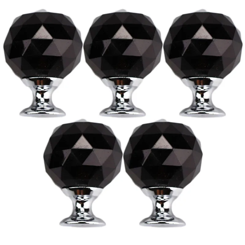 30 40 мм Алмазная форма дизайн Хрустальные стеклянные ручки шкаф выдвижной ящик