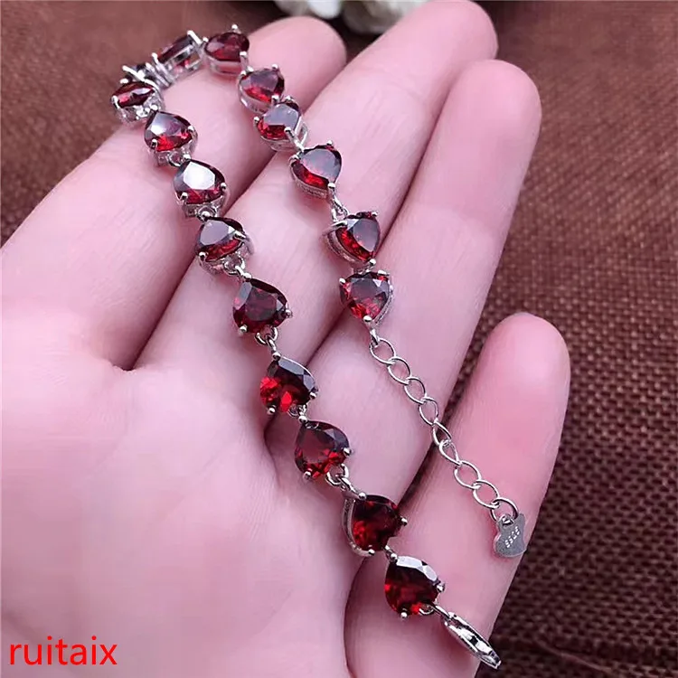 

KJJEAXCMY fine jewelry 925 Pure silver inlaid with natural gemstone and magnesium aluminum garnet jewelry.xcvbn