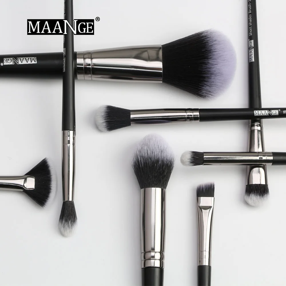 MAANGE 12/18 шт Профессиональные кисти для макияжа набор кистей Набор инструментов