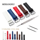 Ремешок кожаный для женских часов, модный браслет для наручных часов, аксессуары для часов, 14 15 16 17 18 19 20 мм