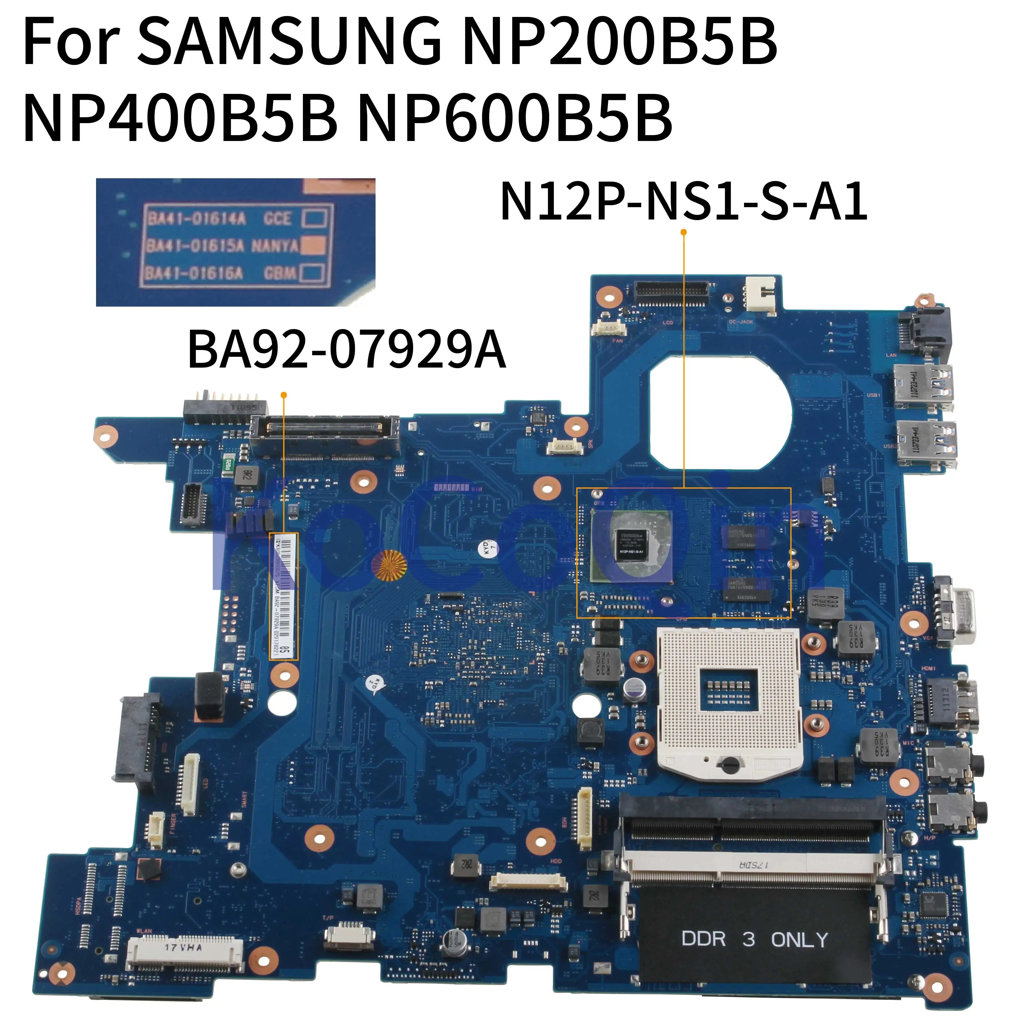 KoCoQin     SAMSUNG NP200B5B NP400B5B NP600B5B   BA41-01615A BA92-07929A N12P-NS1-S-A1 512  HM65