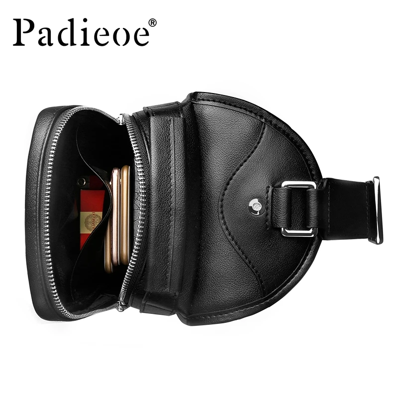 Мужская сумка Кроссбоди Padieoe черная из натуральной кожи 2019|bag free|leather crossbody bagmens