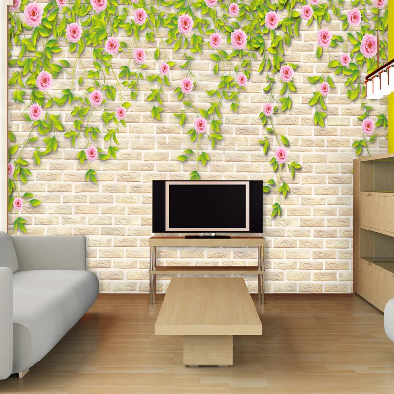 European prime TV backdrop wallpaper nonwoven warm living room bedroom self-adhesive film large mural wall | Дом и сад