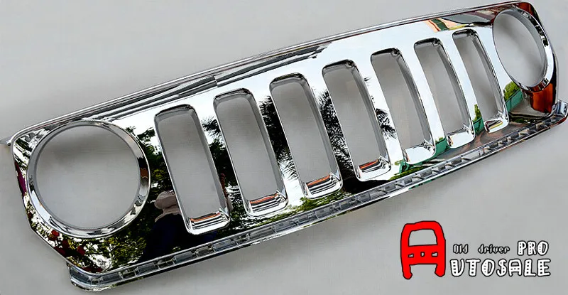 Для Jeep Патриот 2011 2012 2013 2014 2015 ABS Хром Передняя Центральная решетка гриль рамка