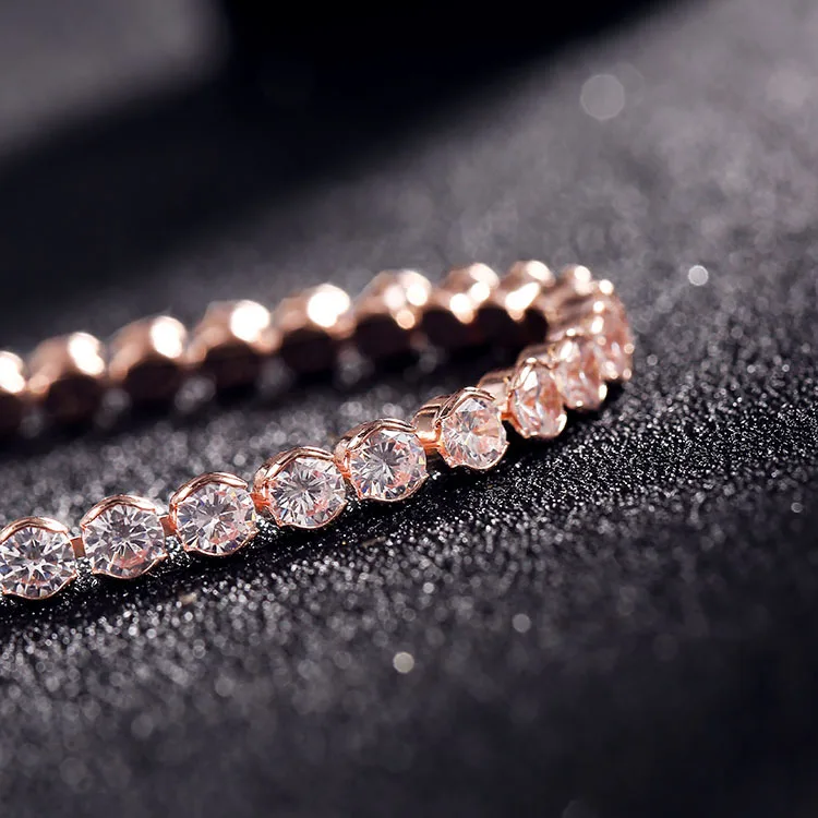 Топ AAA Браслет с фианитом модные украшения золотой Хрустальный Теннисный браслет