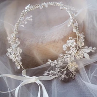 fashion leaf bridal hair vine crystal hair jewelry accessories for women party prom wedding tiara headband