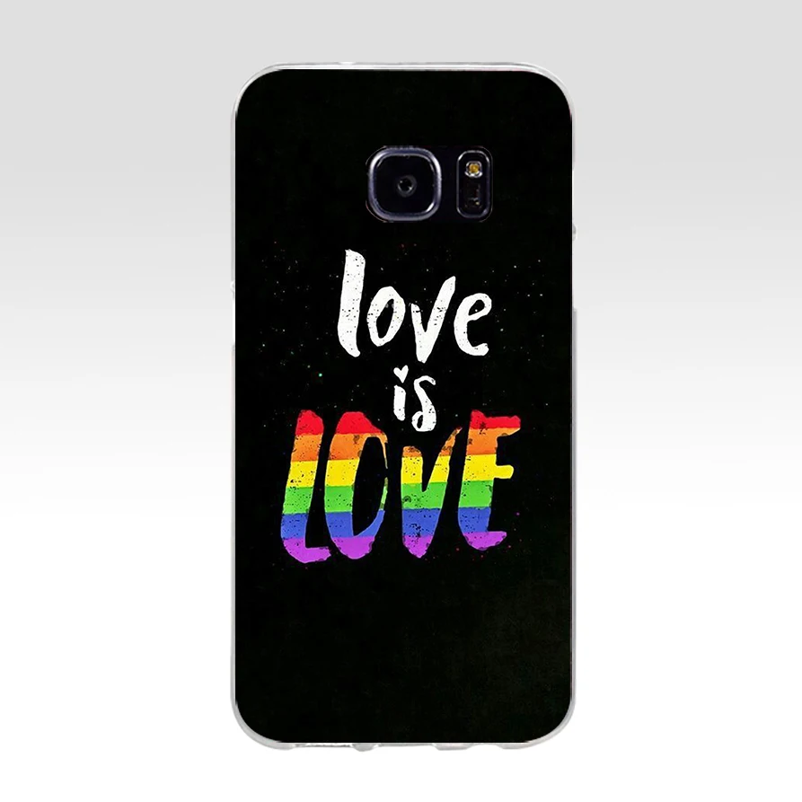 Мягкий силиконовый чехол из ТПУ 142AQ ЛГБТ Love Wins для samsung Galaxy s6 s7 edge s8 s9 plus | Мобильные