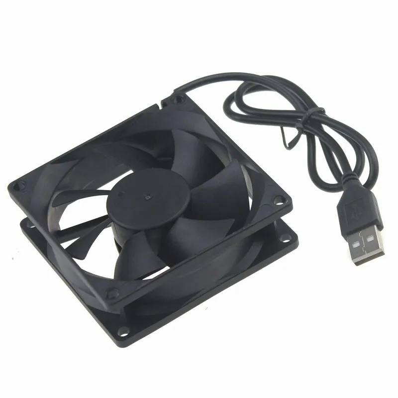 5 шт. Gdstime DC в 80 мм x 25 Компьютерный Вентилятор USB источник питания 8 см кулер для