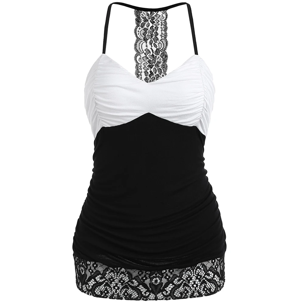 ROSEGAL Hit Color Open Back Slip Топ Лето Новый V-образным Вырезом Без Рукавов Женские