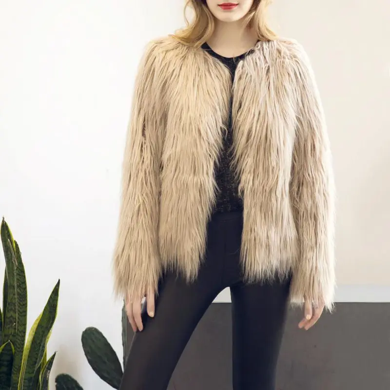 Женское зимнее черное меховое пальто с длинным рукавом верхняя одежда из