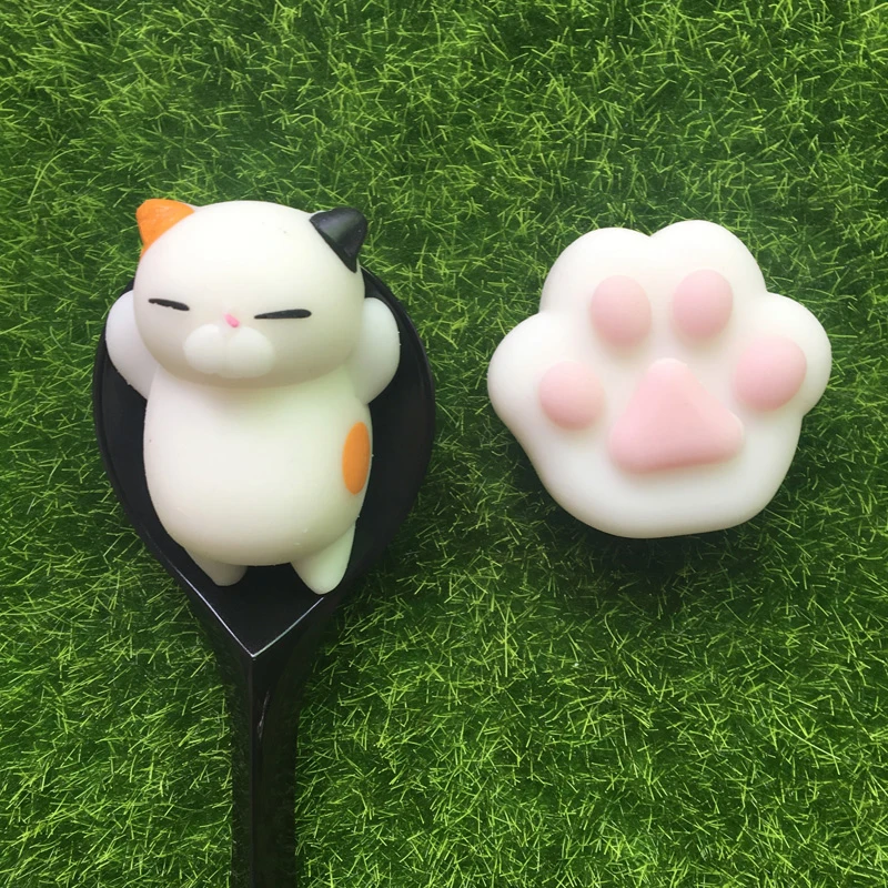 1pcs 4.5cm cute cartoon cat claw toy Squeeze Antistress Toy Pop Doll Novelty Stress Relief Venting Joking Decompression Funny | Игрушки и