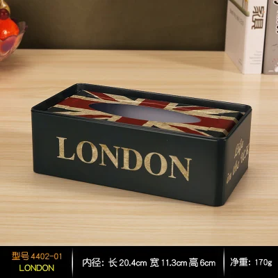 TSSAAG металлическая коробка для ткани London Modern Hotel Home Decor прямоугольный держатель