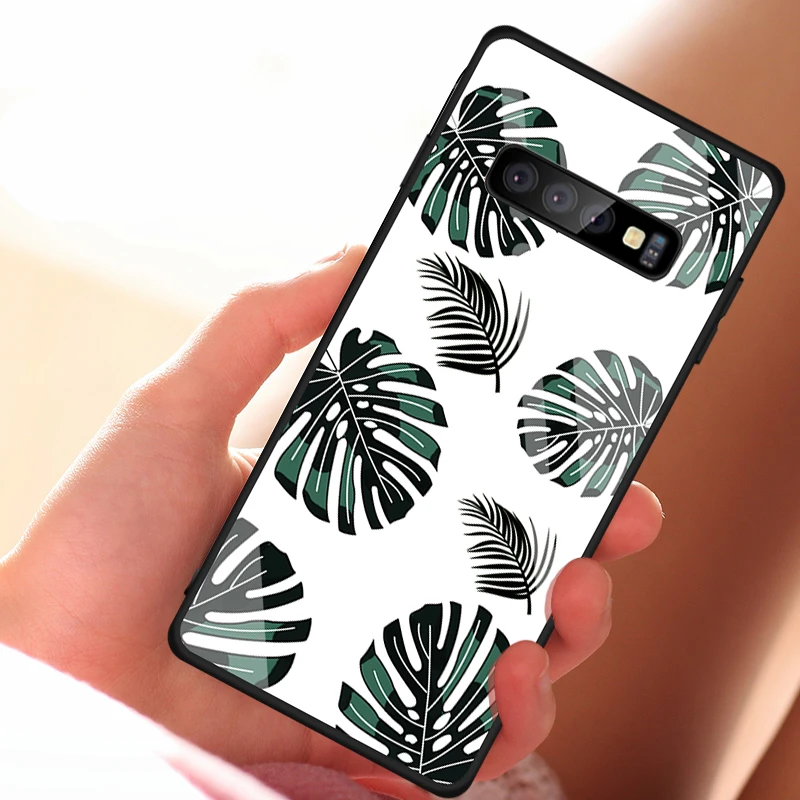 Чехол из закаленного стекла для samsung Galaxy S10 S9 S8 Plus S10e A7 Note 9 8 противоударный чехол градиентный чехол с изображением звезд
