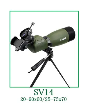 SVBONY 25-75x70mm с фокусирующей оптикой для наблюдения точечных целей SV17 BAK4 Водонепроницаемый цилиндрическим хвостовиком 180 De зум телескоп для наблюдение за птицами, охота F9326G