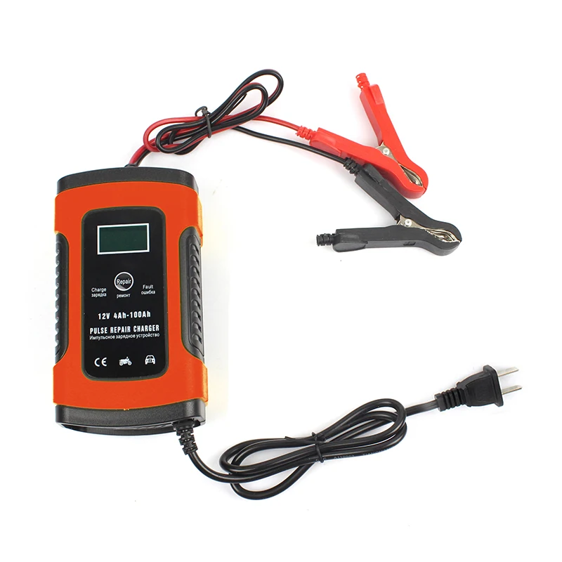 

12V 5A Intelligent Smart Car Battery Charger 12v Automatic For Lead Acid Battery Charging Pulse Repair LCD Display 100v-240V