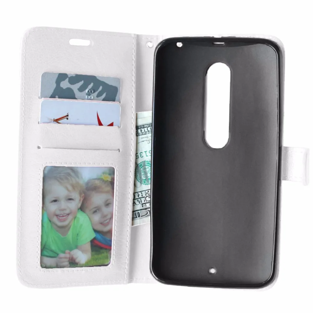 Однотонные кожаные чехлы для Motorola Moto X Style XT1572 XT1570 Модный чехол бумажник с