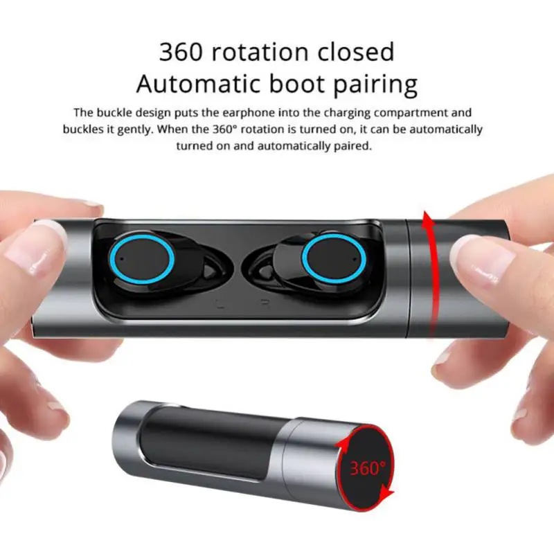 

TWS Wireless Bluetooth 5.0 Earphones Sports Waterproof Earbuds Adaptive Noise Reduction With 1000mAh Charging Box