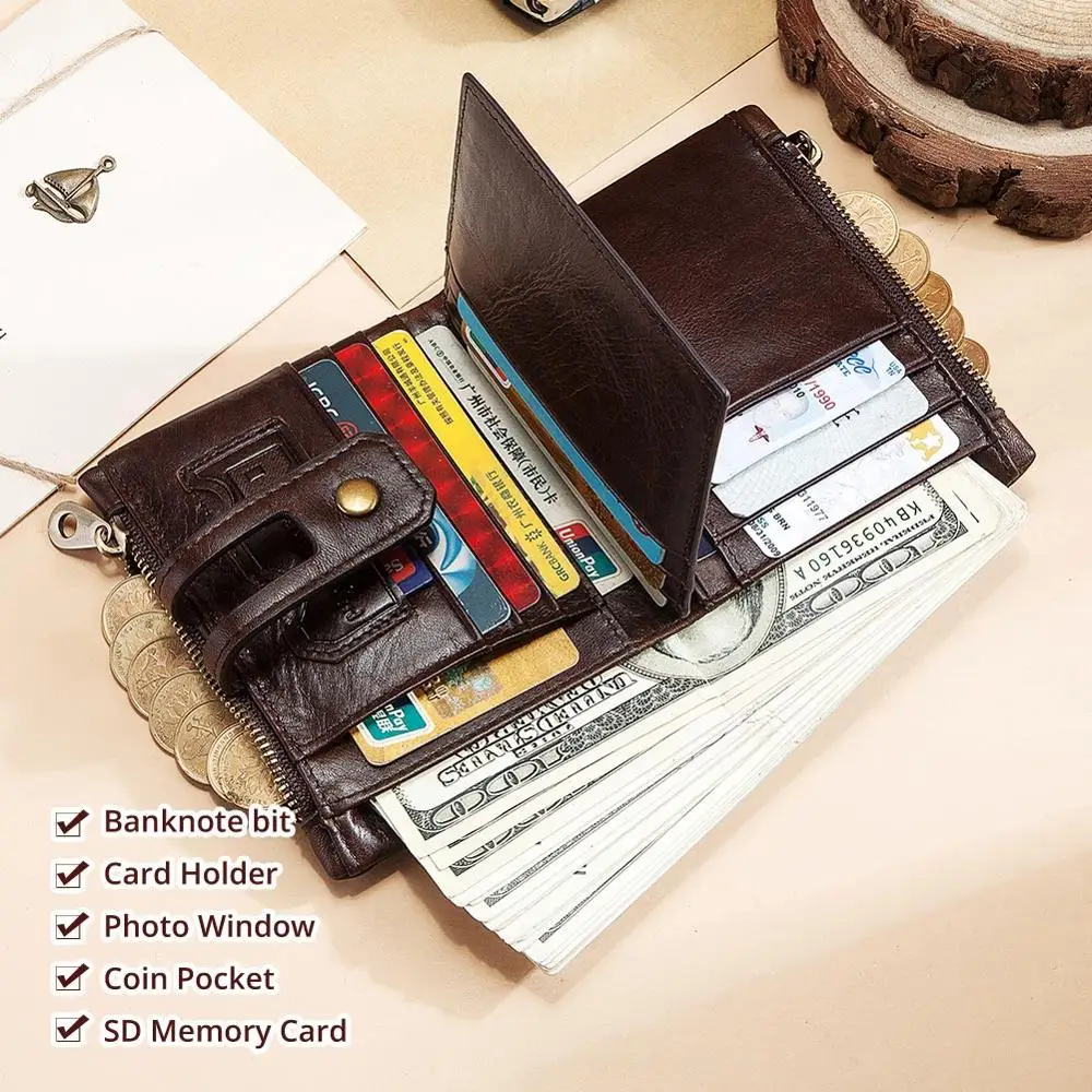 Мужской кошелек из натуральной кожи короткий кожаный клатч гарантия качества