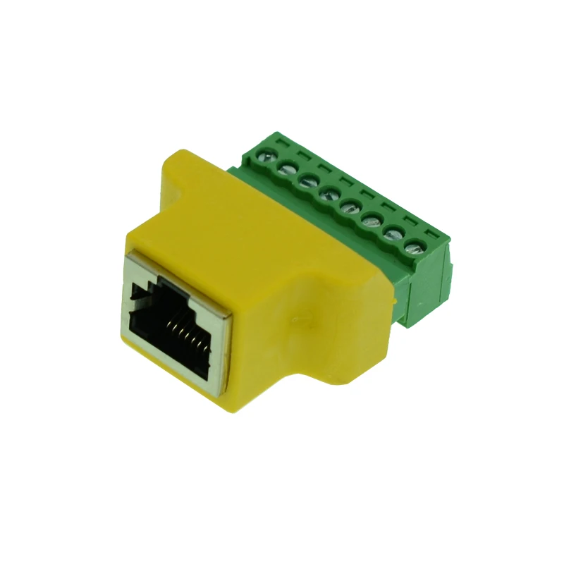 1 шт. Цвет разъем RJ45 к винтовой терминальный адаптер RJ45 женский 8-контактный разъем RJ45 сплиттер для видеонаблюдения DVR CCTV аксессуар