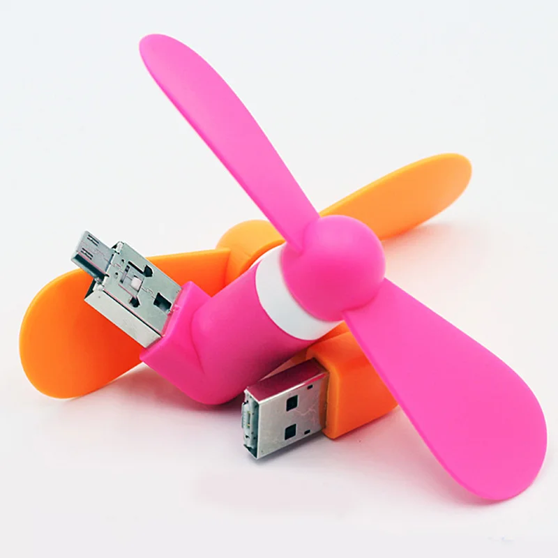 Ausuky Новый 2 в 1 Мини микро USB вентилятор для мобильного телефона Портативный