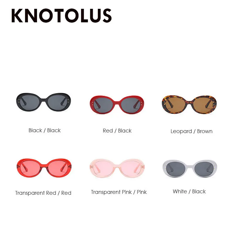 Knotolus Cateye Для женщин солнцезащитные очки Классика Ретро Винтаж овальной формы для