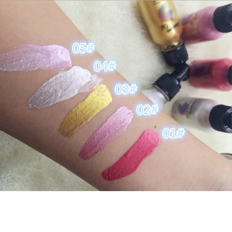 5 цветов Сексуальная красота блестящая жидкая яркий выделитель Единорог масло