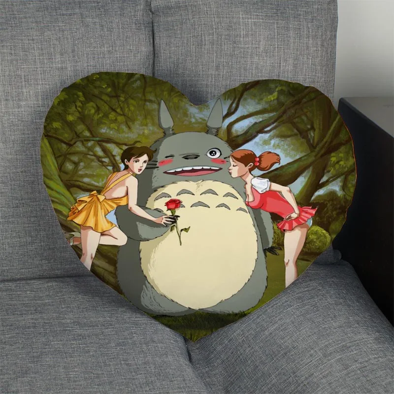 Индивидуальная наволочка в форме сердца Мой сосед Тоторо Наволочка на молнии