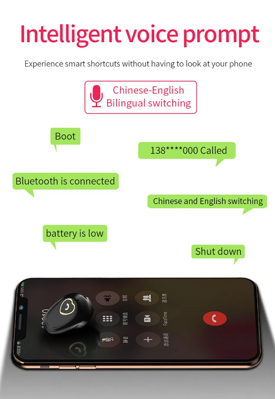 Mousemale, беспроводные Bluetooth наушники, спортивные, мини, вкладыши, V-20, стерео наушники, гарнитура для мобильного телефона, наушники для Xiaomi, samsung, iPhone