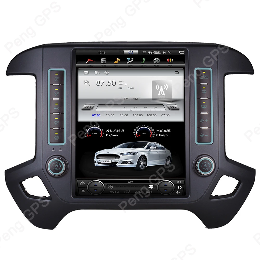 Tesla вертикальный экран автомобиля gps навигация для Chevrolet Silverado для GMC Sierra 12," Android 7,1 dvd-плеер мультимедийная Главная панель