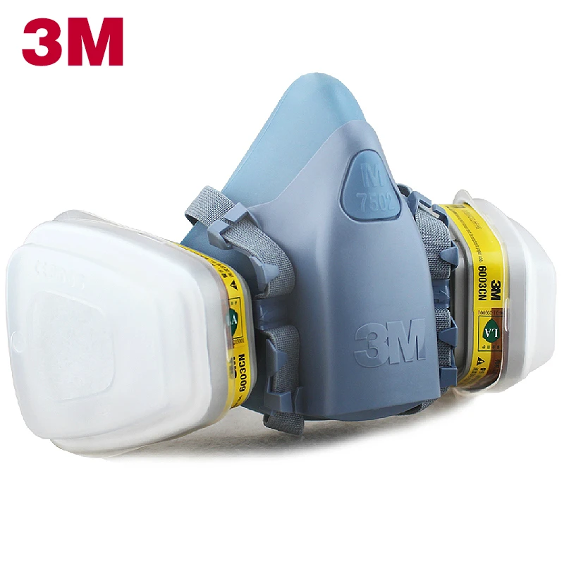 7in1 3M 7502 половина уход за кожей лица картина распыления 6002/6003 респиратор многоразовая маска Респиратор маска против определенных кислых газов защитная маска