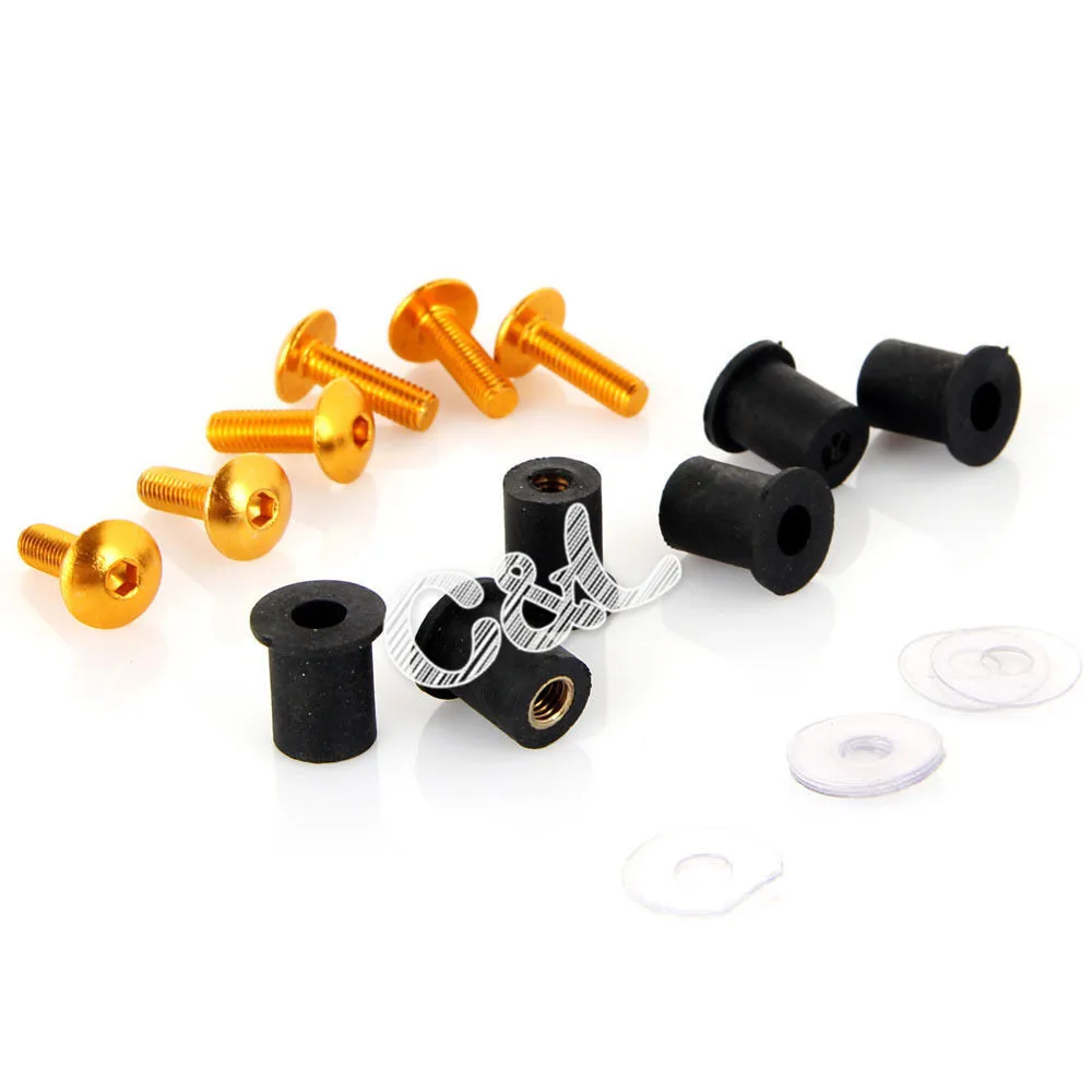 Набор болтов для ветрового стекла мотоцикла 6 шт. | Автомобили и мотоциклы